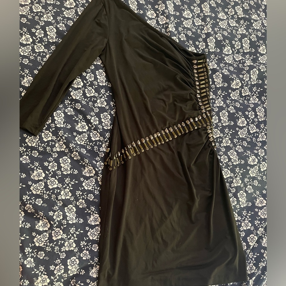 One shoulder fitted dress